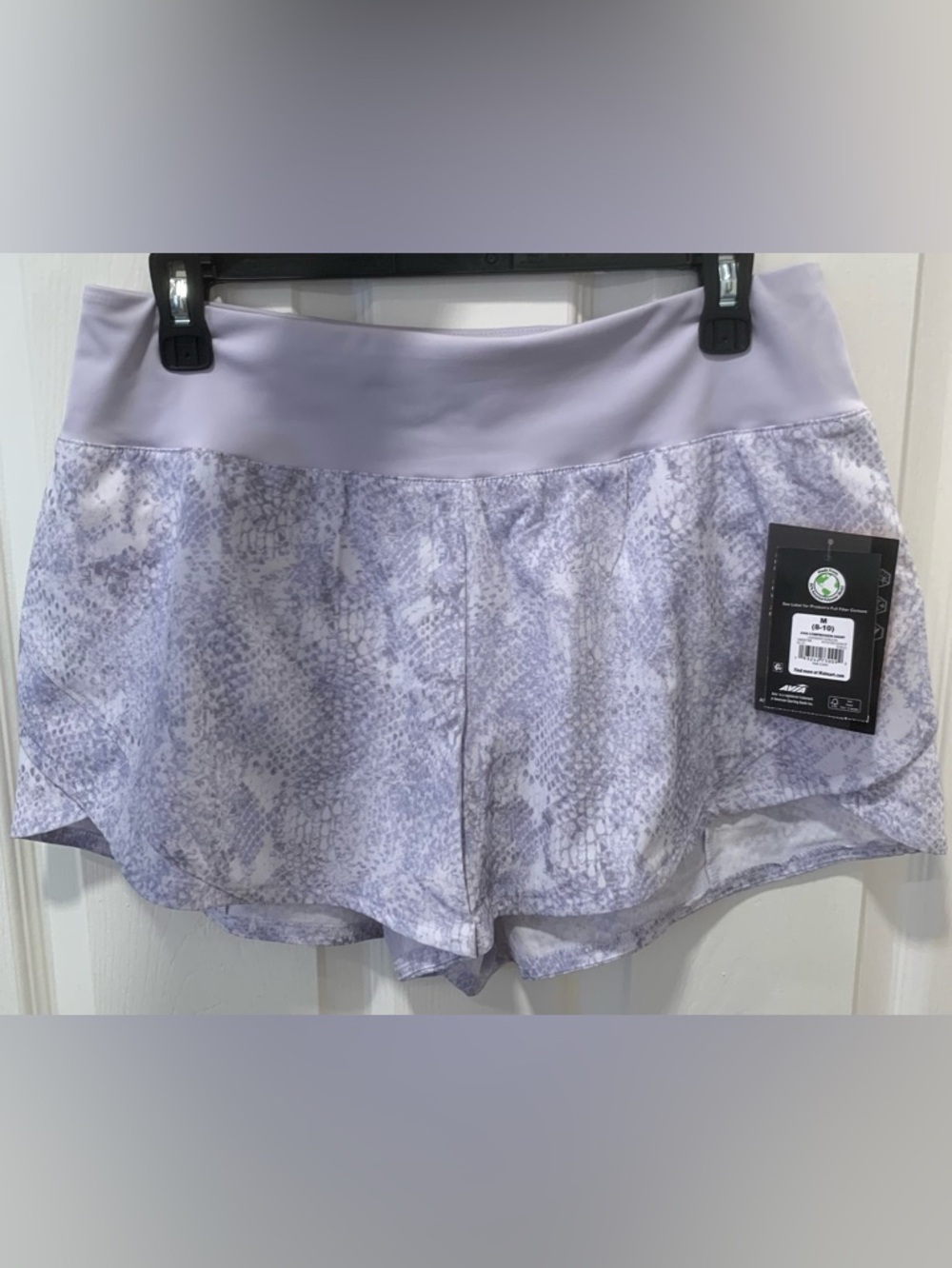 NWT Avia Lavender Snake-Print Women’s Athletic Shorts